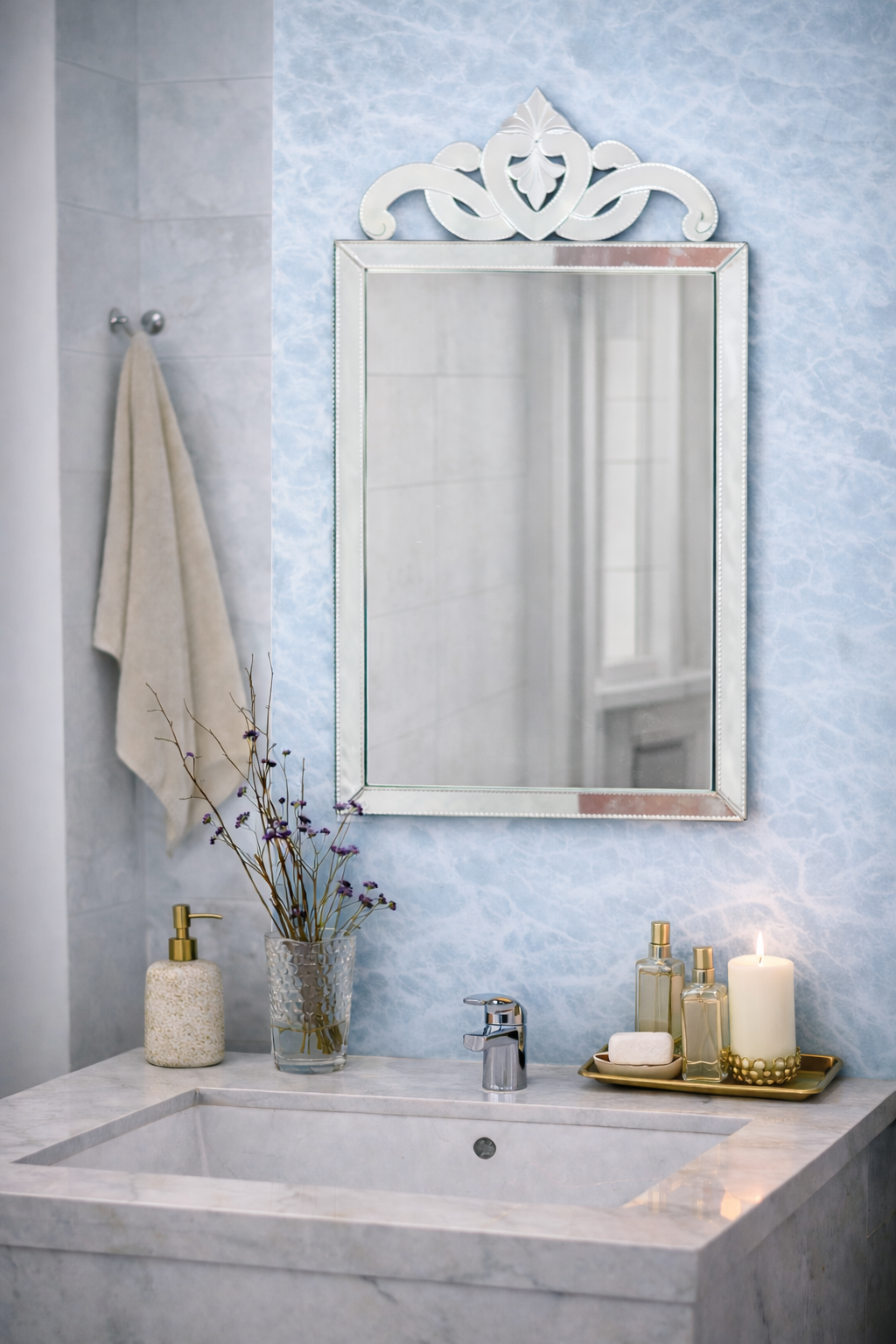 Scroll Crest Wall Mirror thumbnail